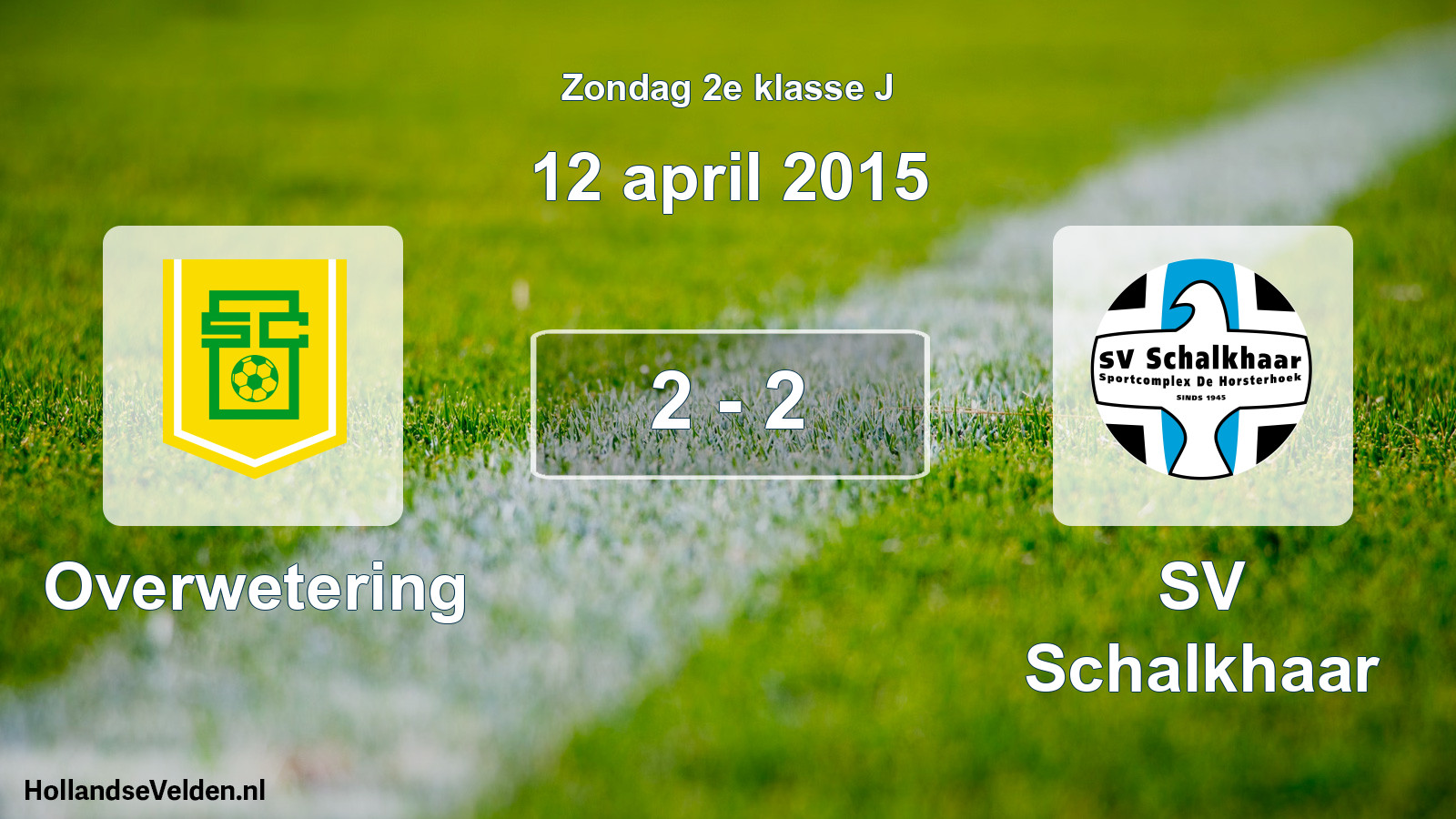 Total number of matches played: Overwetering - SV Schalkhaar 2 - 2 (12 April 2015)