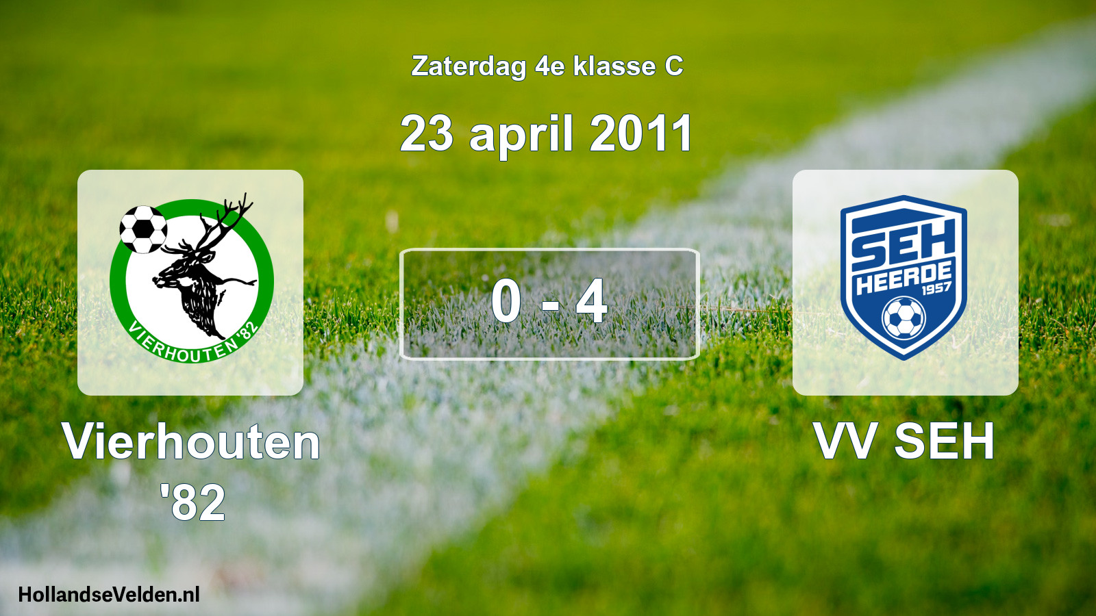 Total number of matches played: Vierhouten '82 - VV SEH 0 - 4 (23 April 2011)