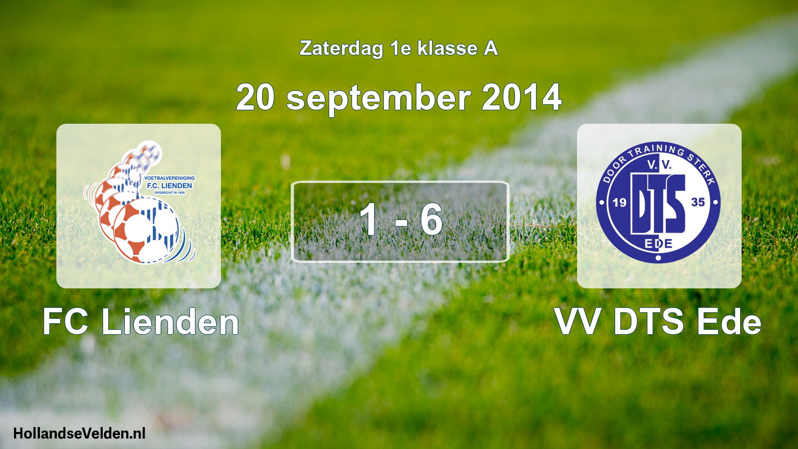 Total number of matches played: FC Lienden - VV DTS Ede 1 - 6 (20 September 2014)