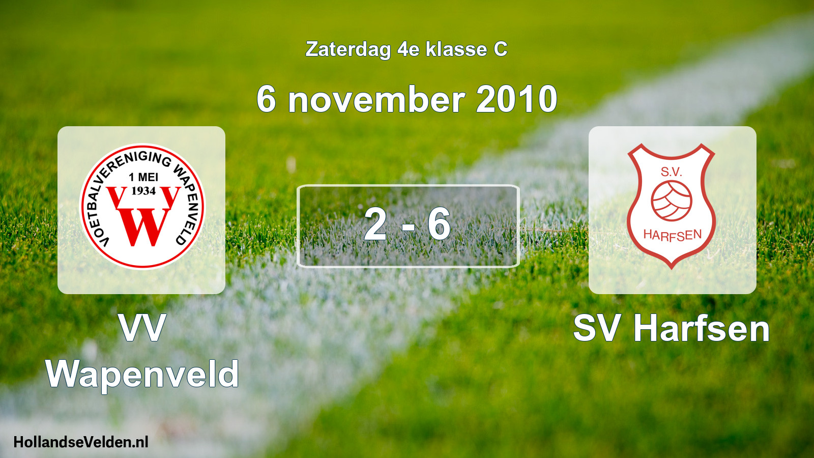 Total number of matches played: VV Wapenveld - SV Harfsen 2 - 6 (6 November 2010)