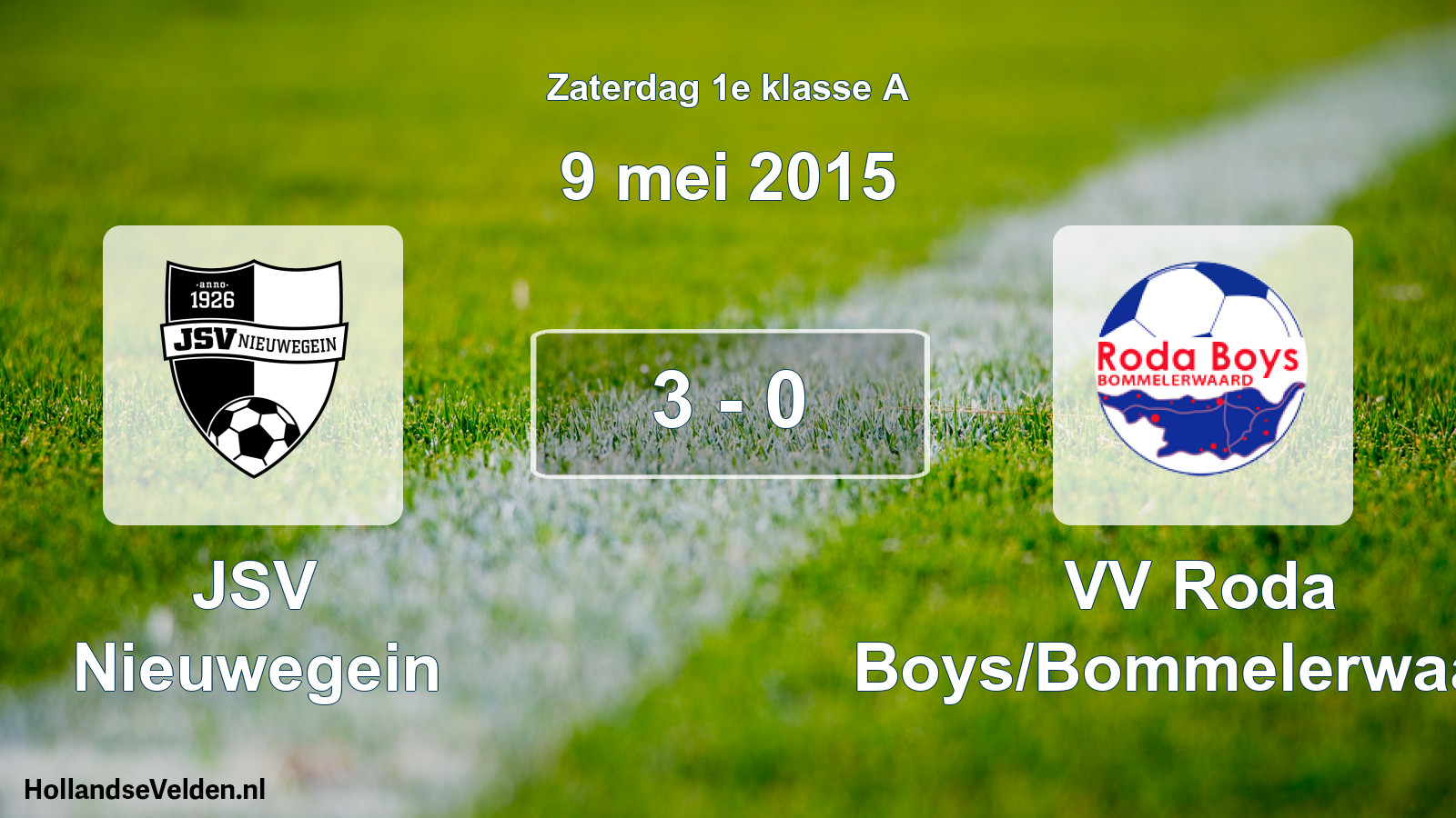 Total number of matches played: JSV Nieuwegein - VV Roda Boys/Bommelerwaard 3 - 0 (9 May 2015)