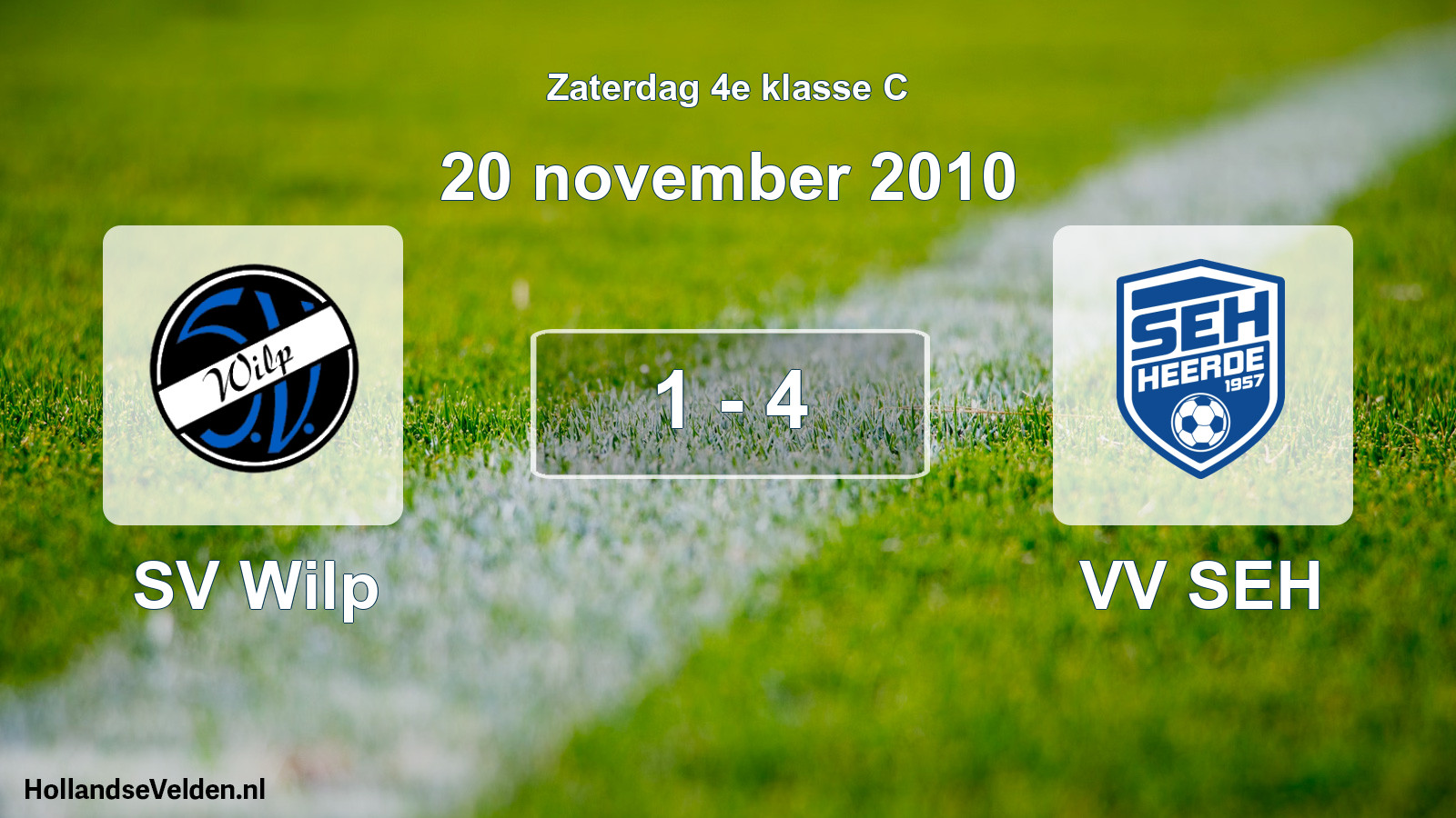 Total number of matches played: SV Wilp - VV SEH 1 - 4 (20 November 2010)