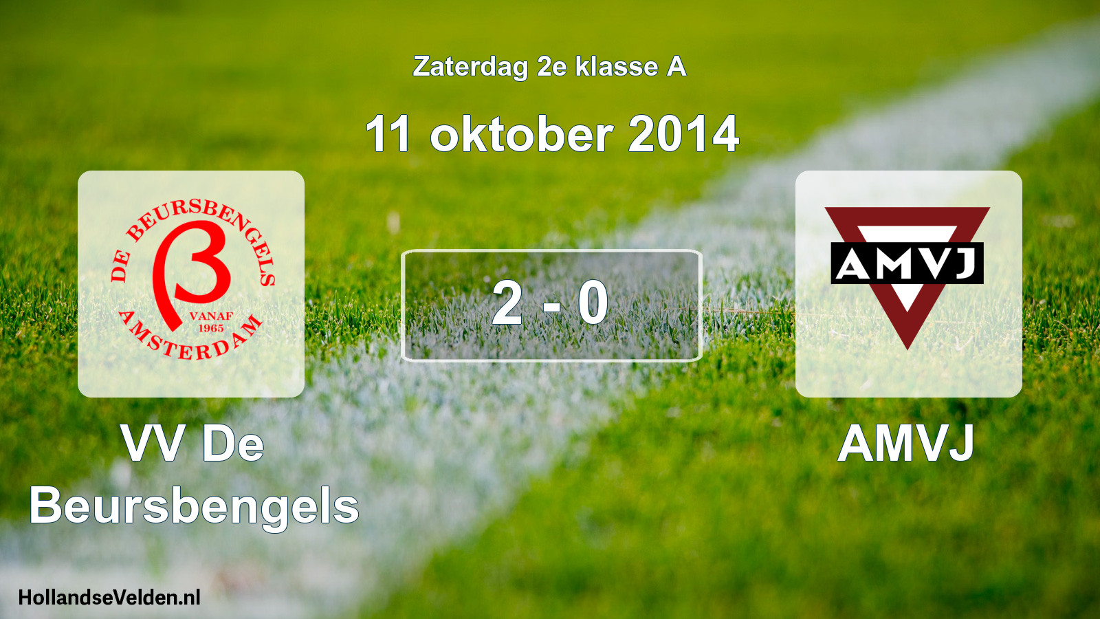 Total number of matches played: VV De Beursbengels - AMVJ 2 - 0 (11 October 2014)