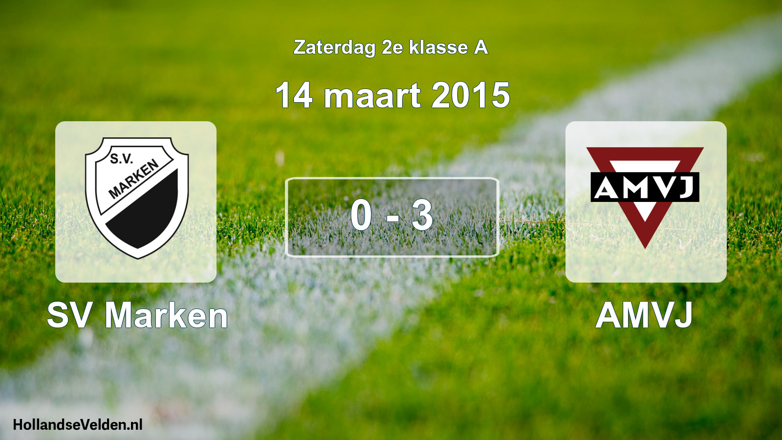 Total number of matches played: SV Marken - AMVJ 0 - 3 (14 March 2015)