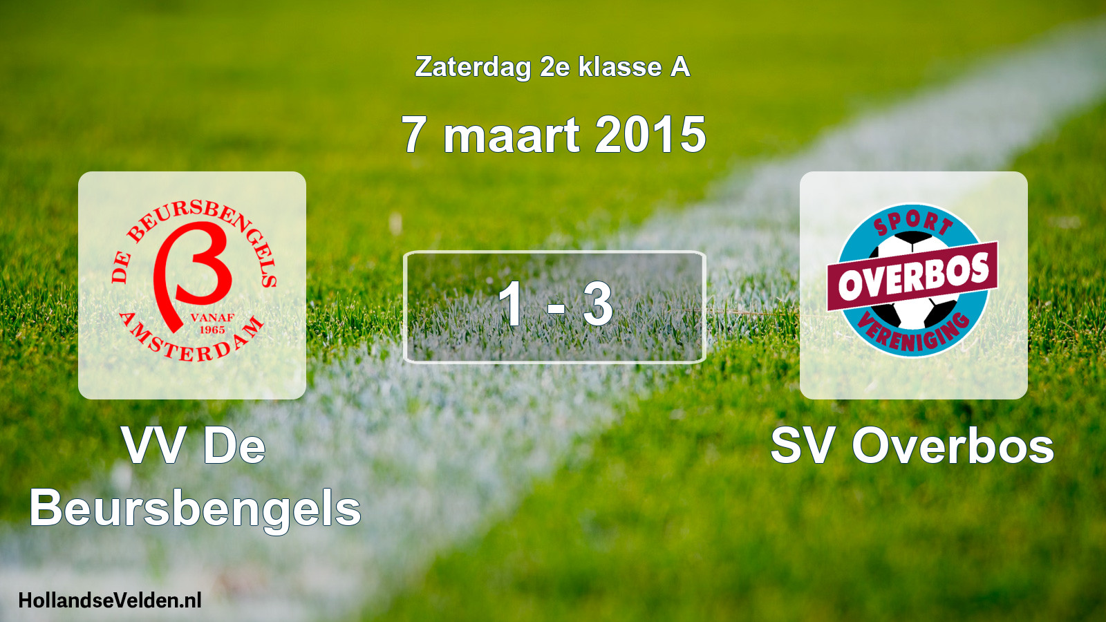 Total number of matches played: VV De Beursbengels - SV Overbos 1 - 3 (7 March 2015)