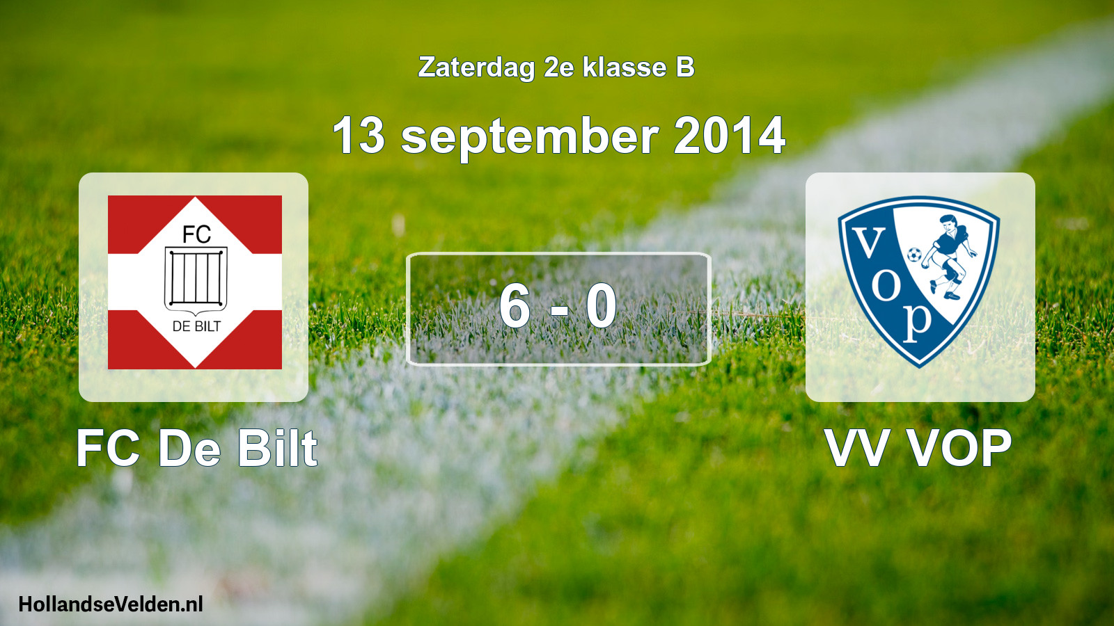 Total number of matches played: FC De Bilt - VV VOP 6 - 0 (13 September 2014)