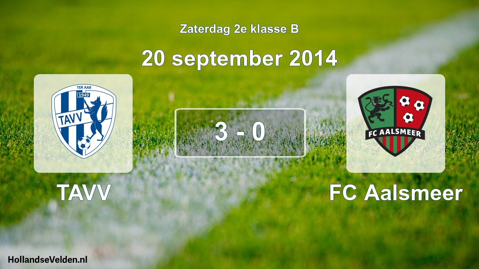 Total number of matches played: TAVV - FC Aalsmeer 3 - 0 (20 September 2014)