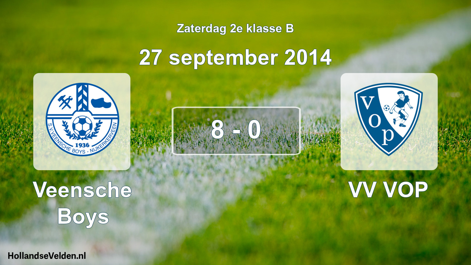 Total number of matches played: Veensche Boys - VV VOP 8 - 0 (27 September 2014)