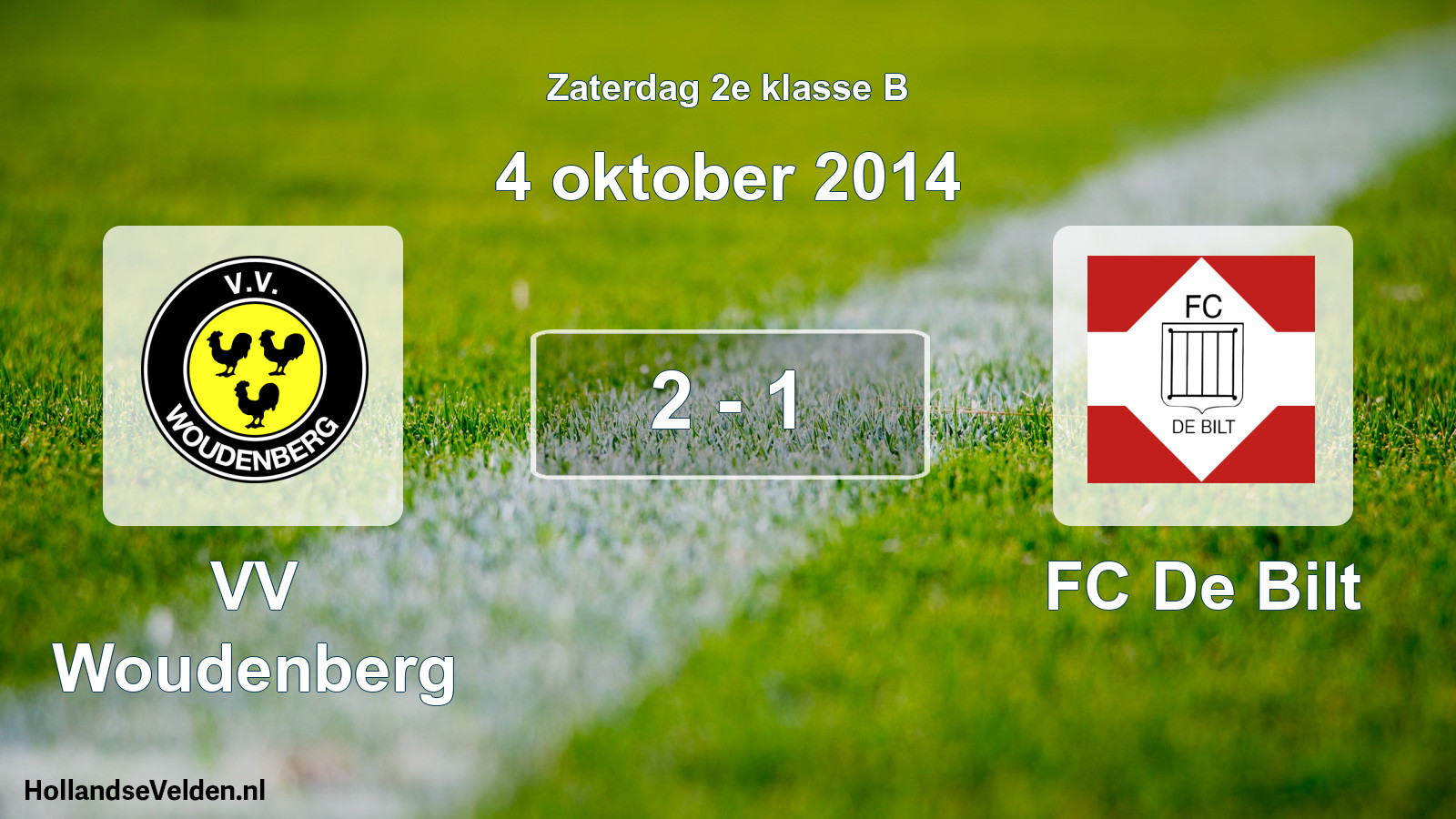 Total number of matches played: VV Woudenberg - FC De Bilt 2 - 1 (4 October 2014)