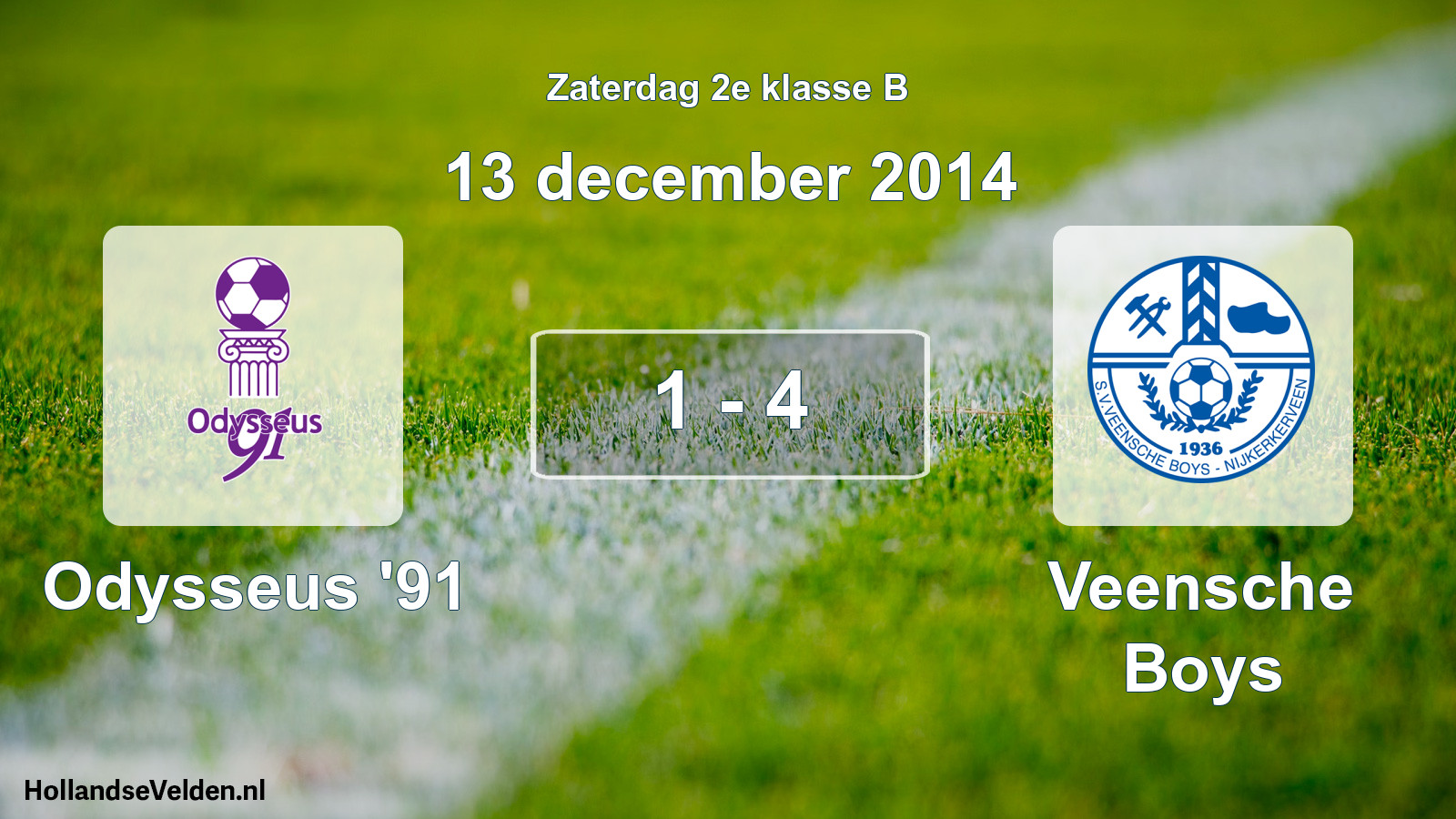 Total number of matches played: Odysseus '91 - Veensche Boys 1 - 4 (13 December 2014)