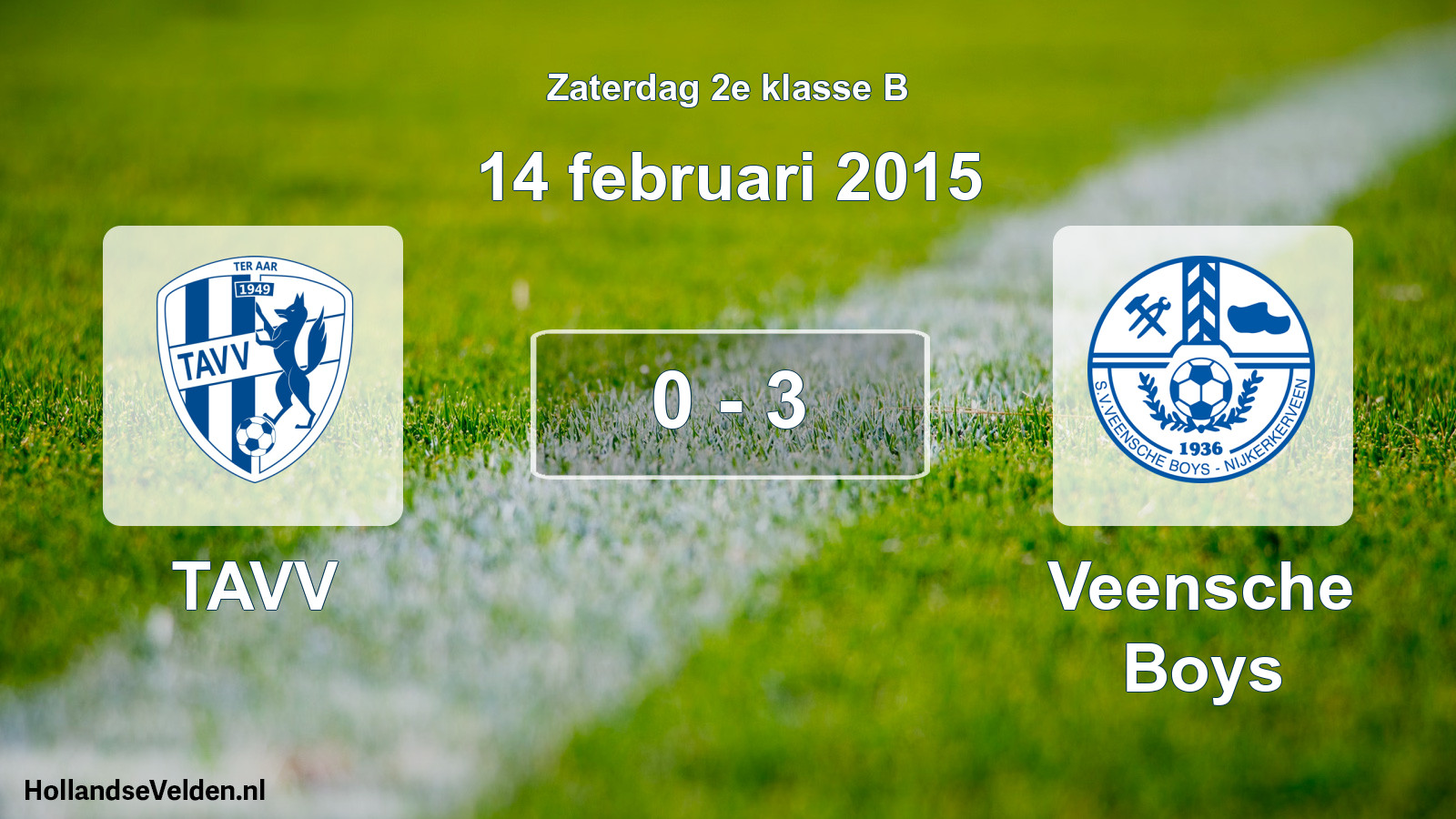 Total number of matches played: TAVV - Veensche Boys 0 - 3 (14 February 2015)