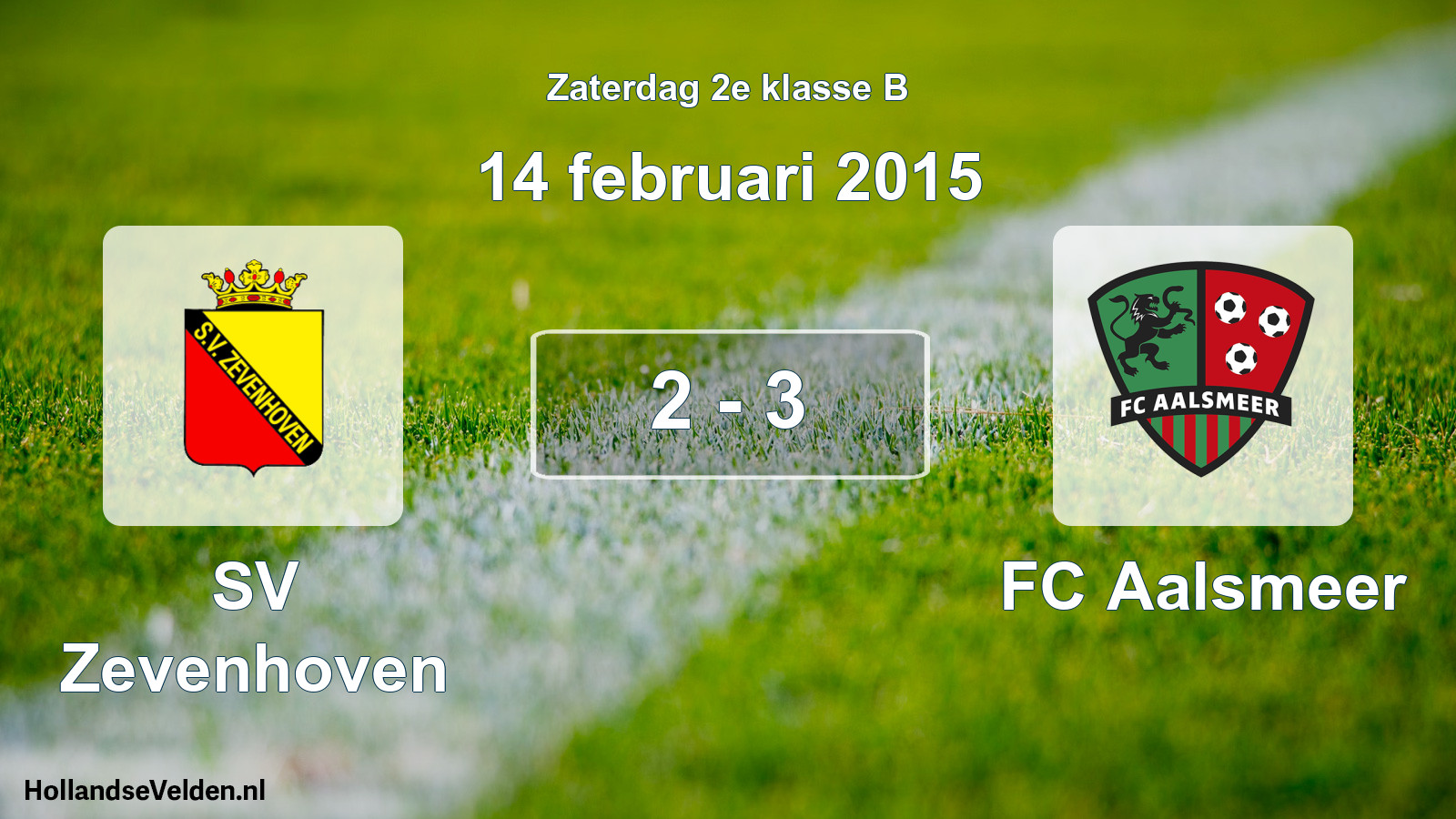 Total number of matches played: SV Zevenhoven - FC Aalsmeer 2 - 3 (14 February 2015)