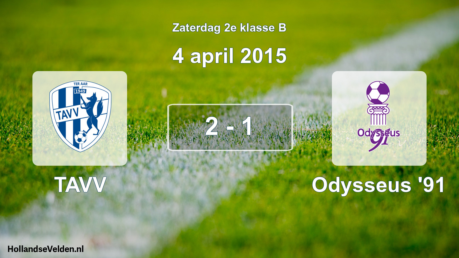 Total number of matches played: TAVV - Odysseus '91 2 - 1 (4 April 2015)