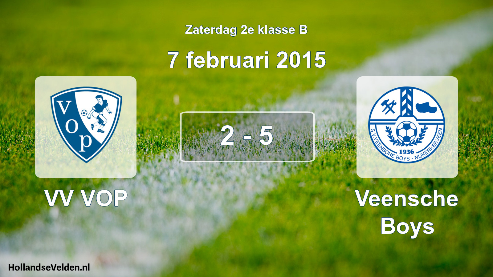 Total number of matches played: VV VOP - Veensche Boys 2 - 5 (7 February 2015)