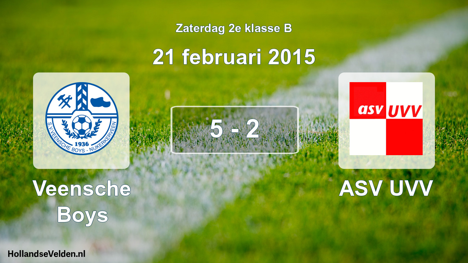 Total number of matches played: Veensche Boys - ASV UVV 5 - 2 (21 February 2015)
