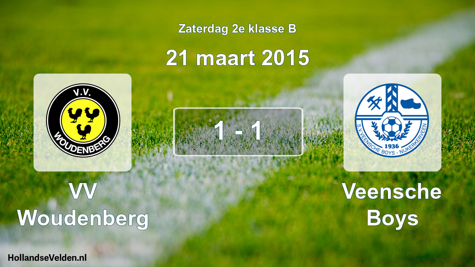 Total number of matches played: VV Woudenberg - Veensche Boys 1 - 1 (21 March 2015)