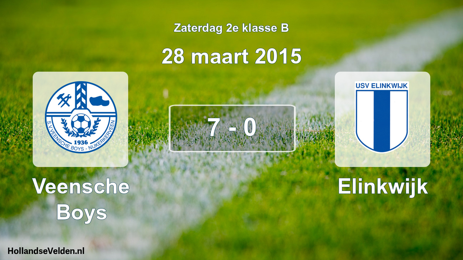 Total number of matches played: Veensche Boys - Elinkwijk 7 - 0 (28 March 2015)