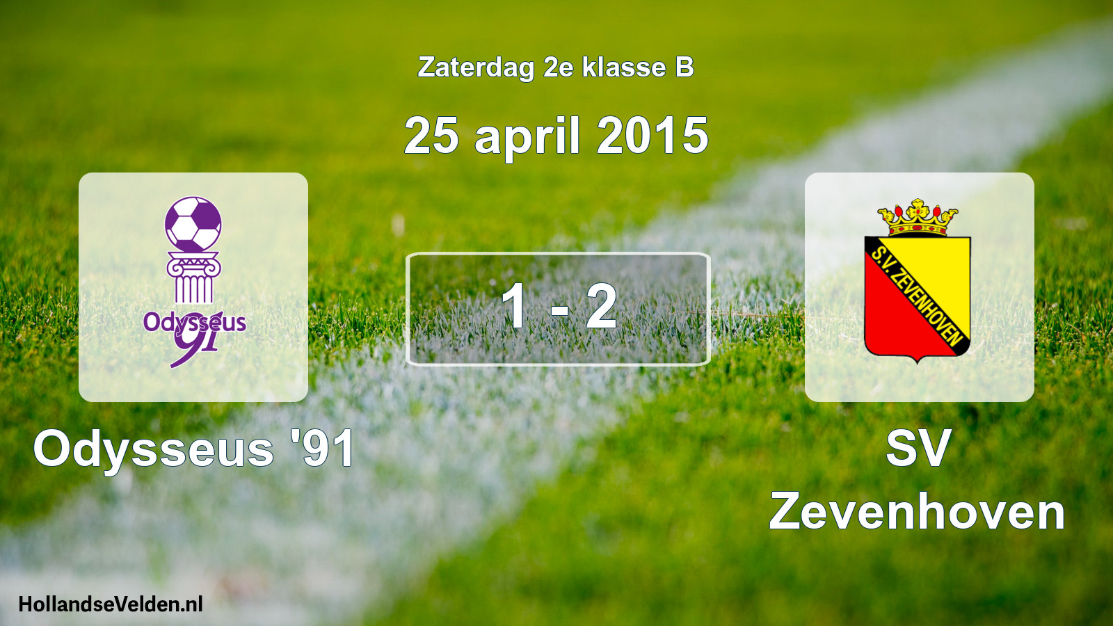 Total number of matches played: Odysseus '91 - SV Zevenhoven 1 - 2 (25 April 2015)