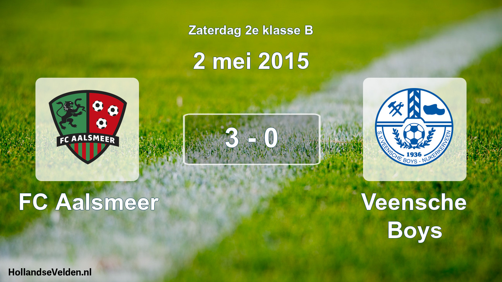 Total number of matches played: FC Aalsmeer - Veensche Boys 3 - 0 (2 May 2015)