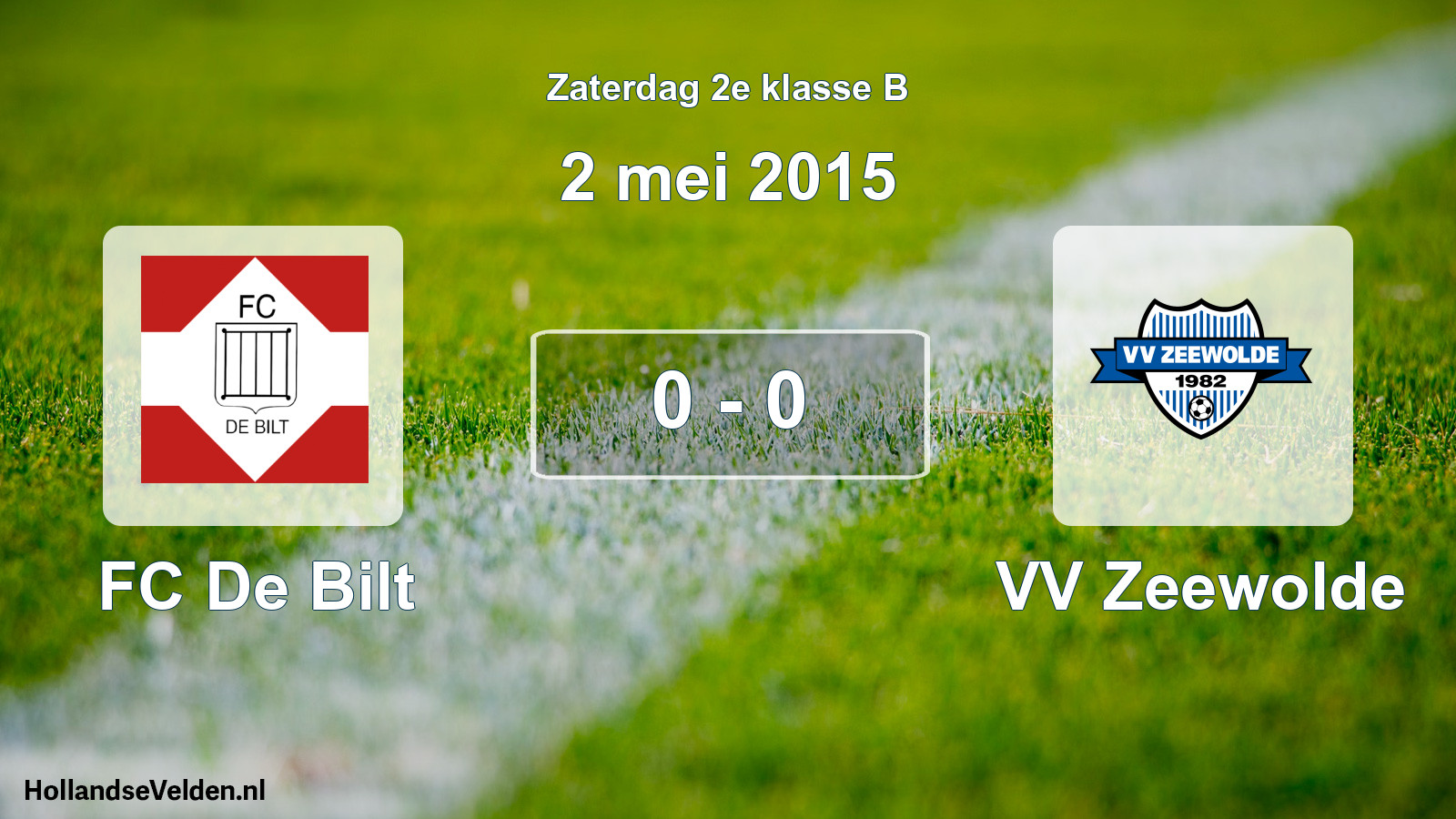 Total number of matches played: FC De Bilt - VV Zeewolde 0 - 0 (2 May 2015)