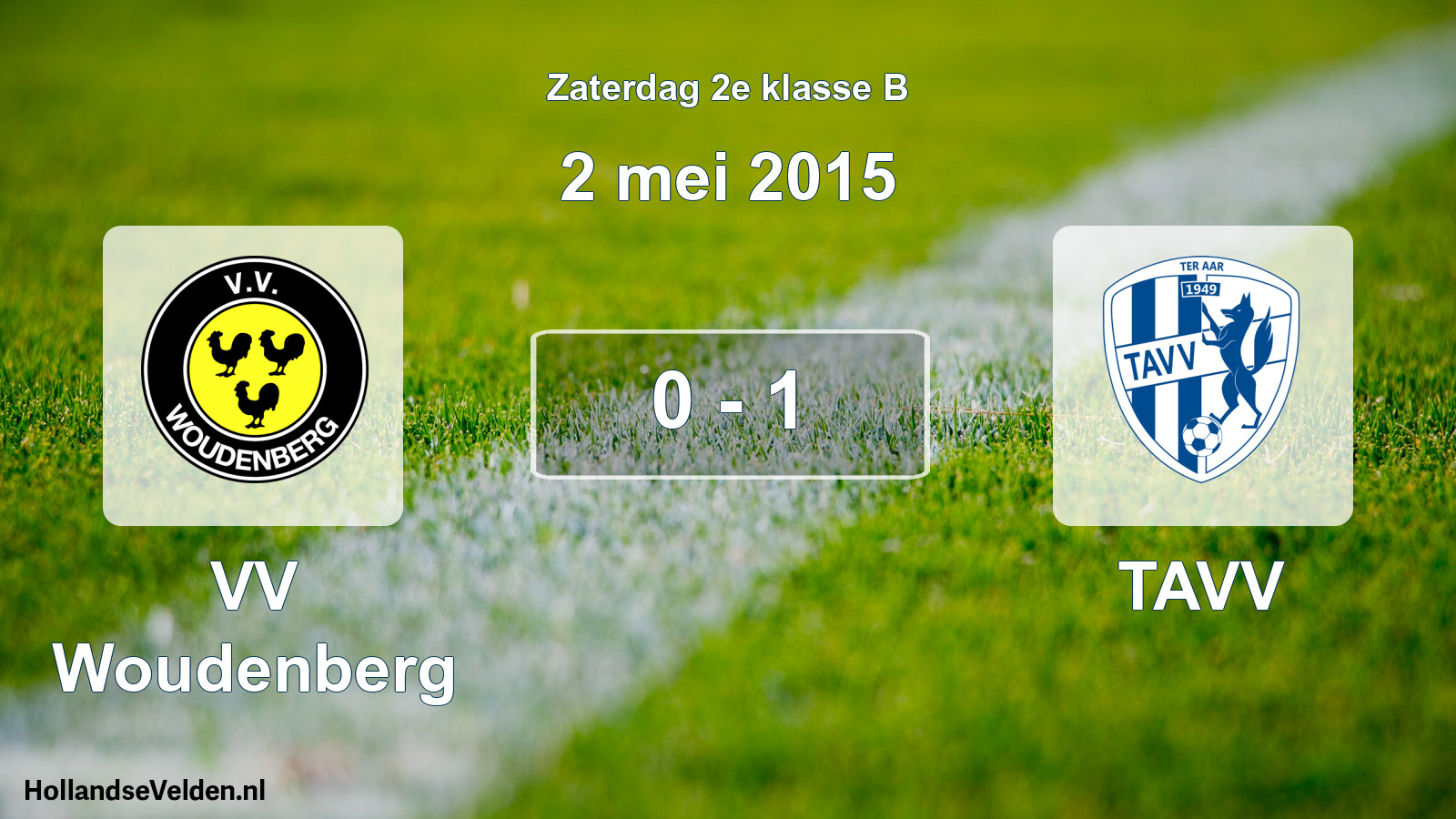 Total number of matches played: VV Woudenberg - TAVV 0 - 1 (2 May 2015)
