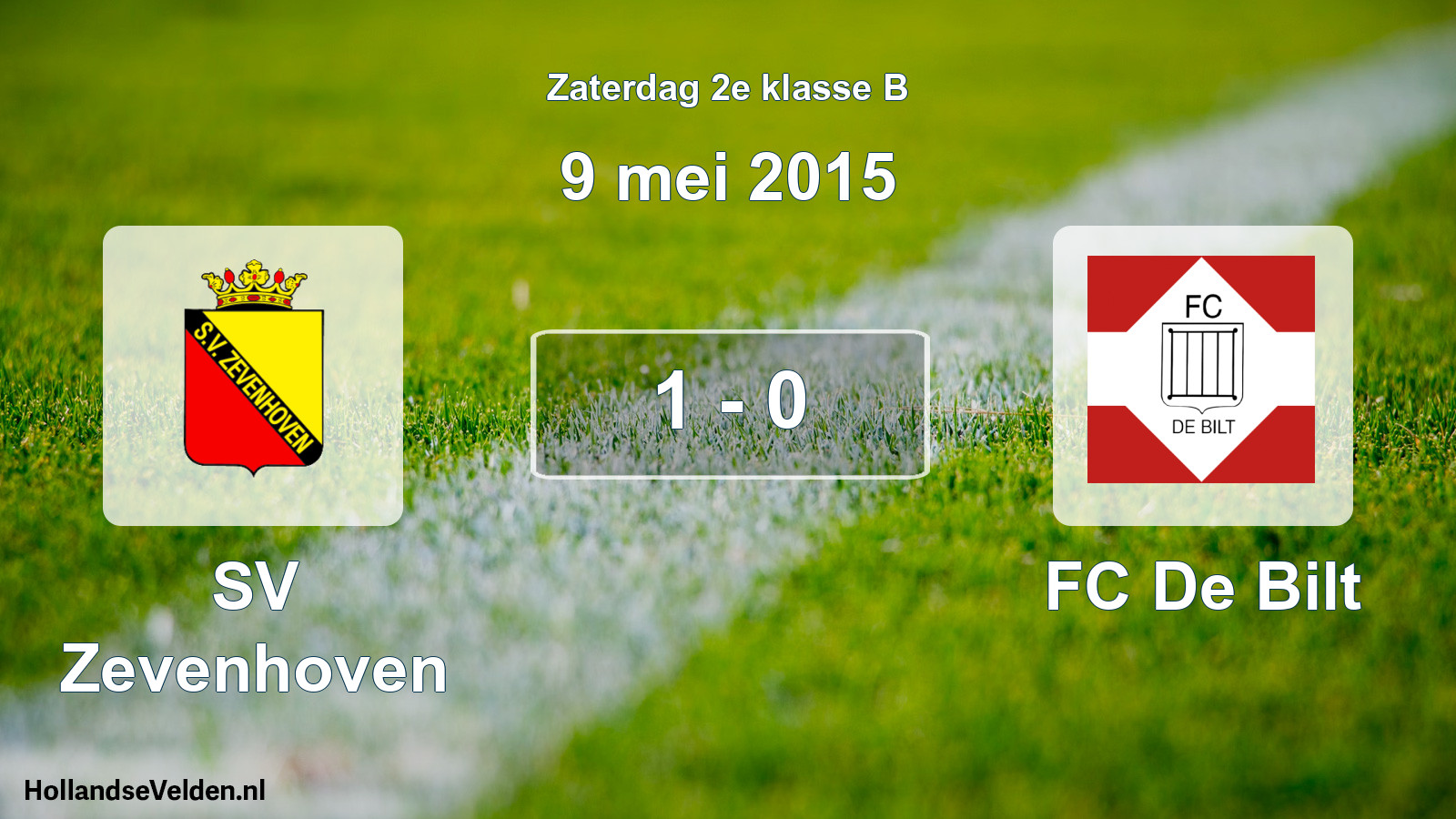 Total number of matches played: SV Zevenhoven - FC De Bilt 1 - 0 (9 May 2015)