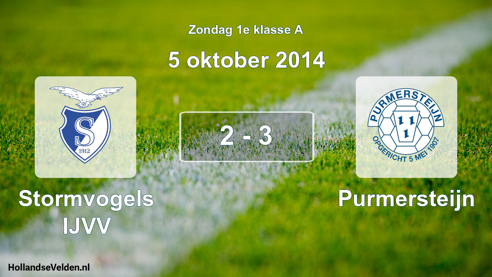 Total number of matches played: Stormvogels IJVV - Purmersteijn 2 - 3 (5 October 2014)