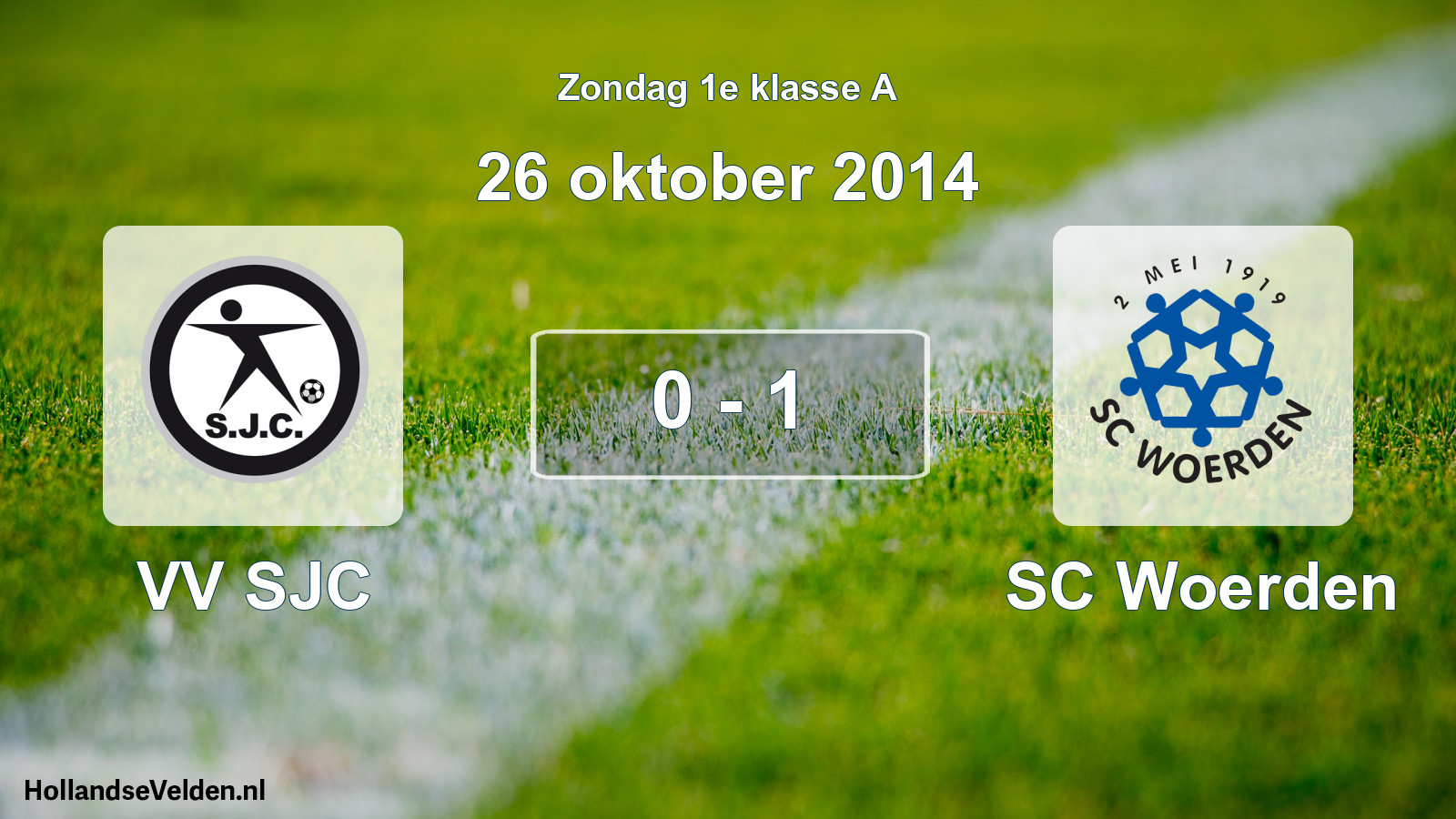 Total number of matches played: VV SJC - SC Woerden 0 - 1 (26 October 2014)