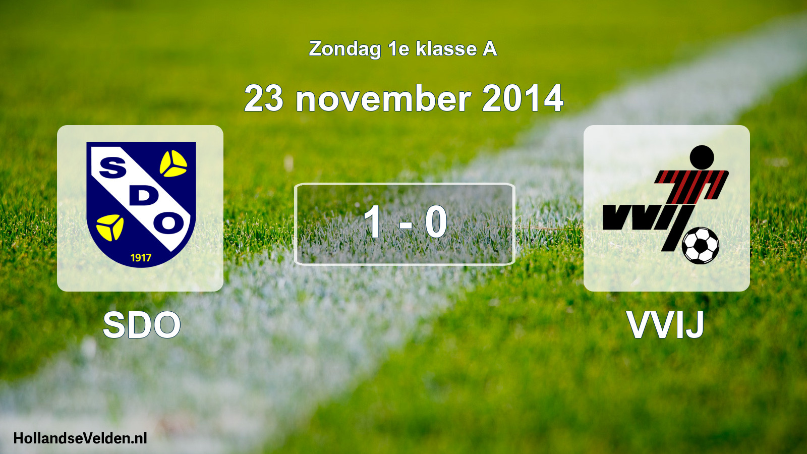 Total number of matches played: SDO - VVIJ 1 - 0 (23 November 2014)