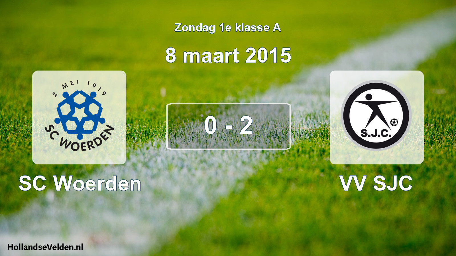 Total number of matches played: SC Woerden - VV SJC 0 - 2 (8 March 2015)