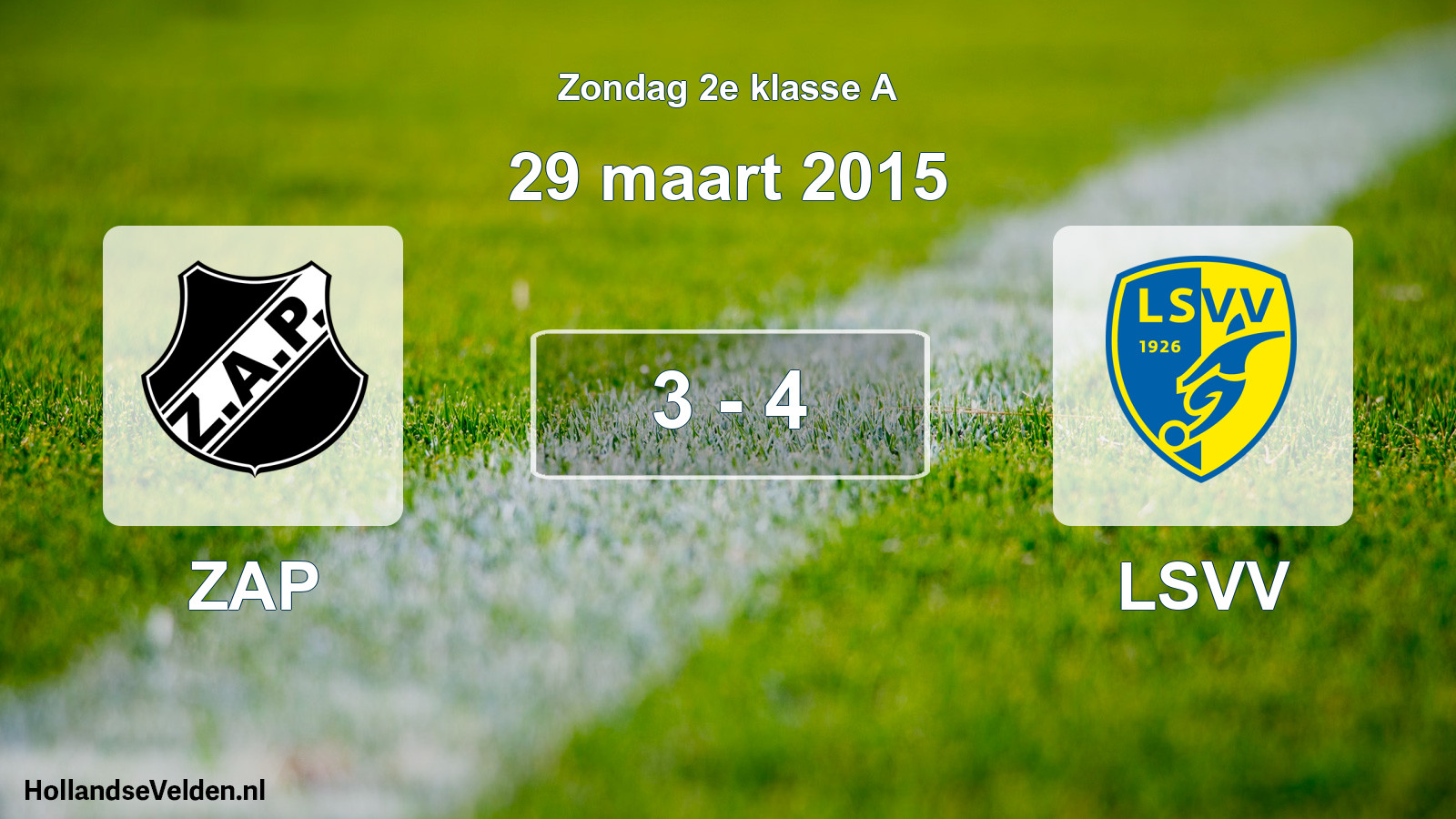 Total number of matches played: ZAP - LSVV 3 - 4 (29 March 2015)