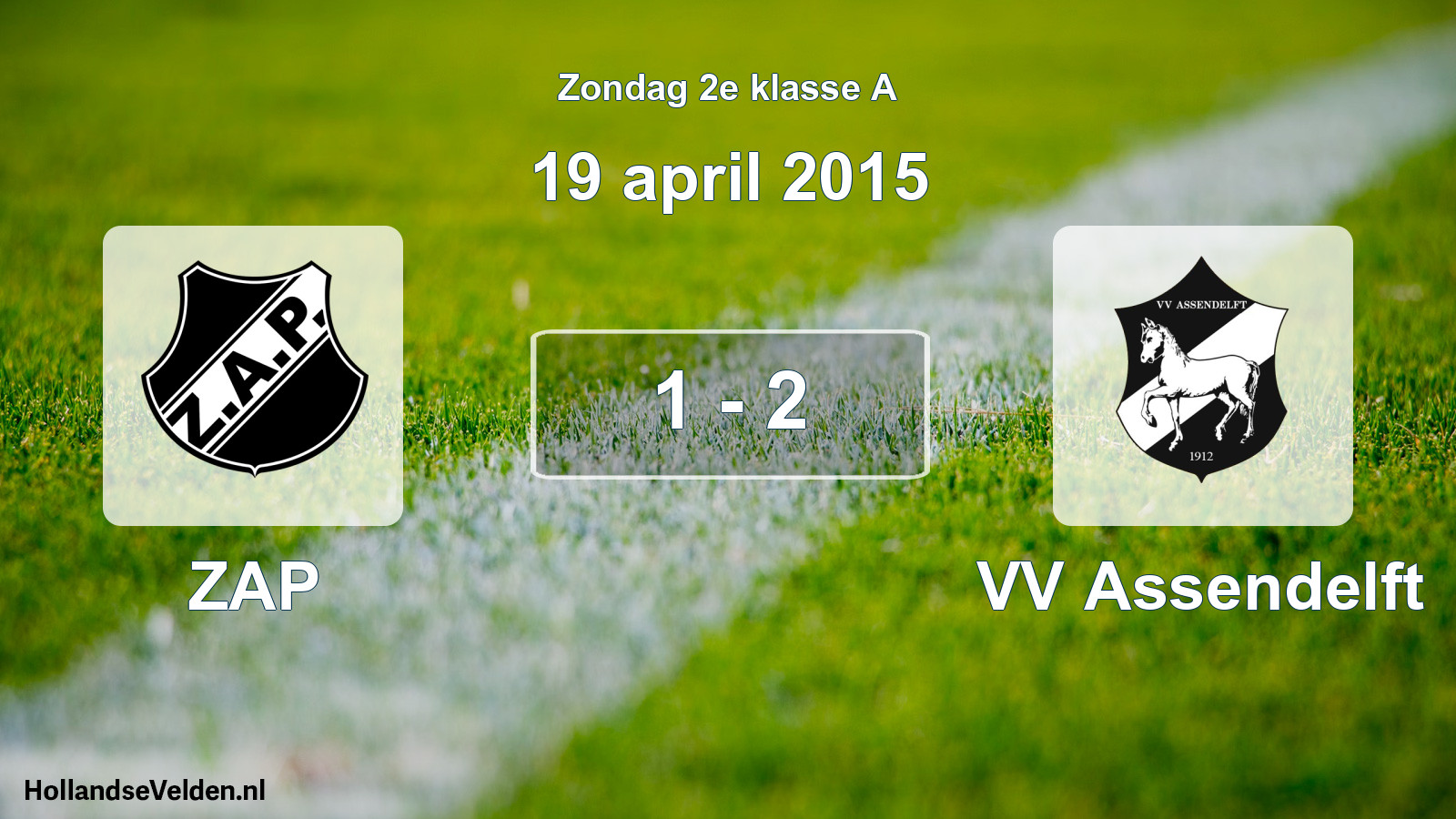 Total number of matches played: ZAP - VV Assendelft 1 - 2 (19 April 2015)