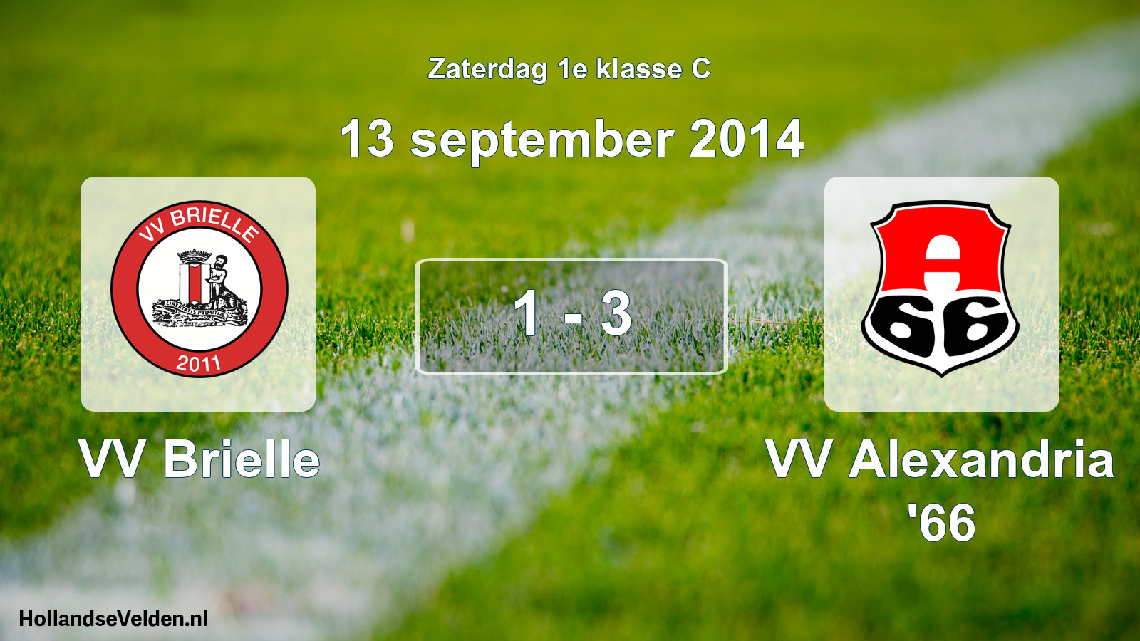 Total number of matches played: VV Brielle - VV Alexandria '66 1 - 3 (13 September 2014)