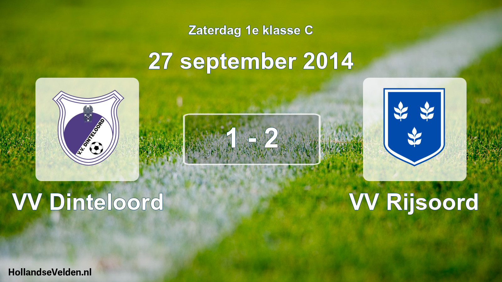 Total number of matches played: VV Dinteloord - VV Rijsoord 1 - 2 (27 September 2014)