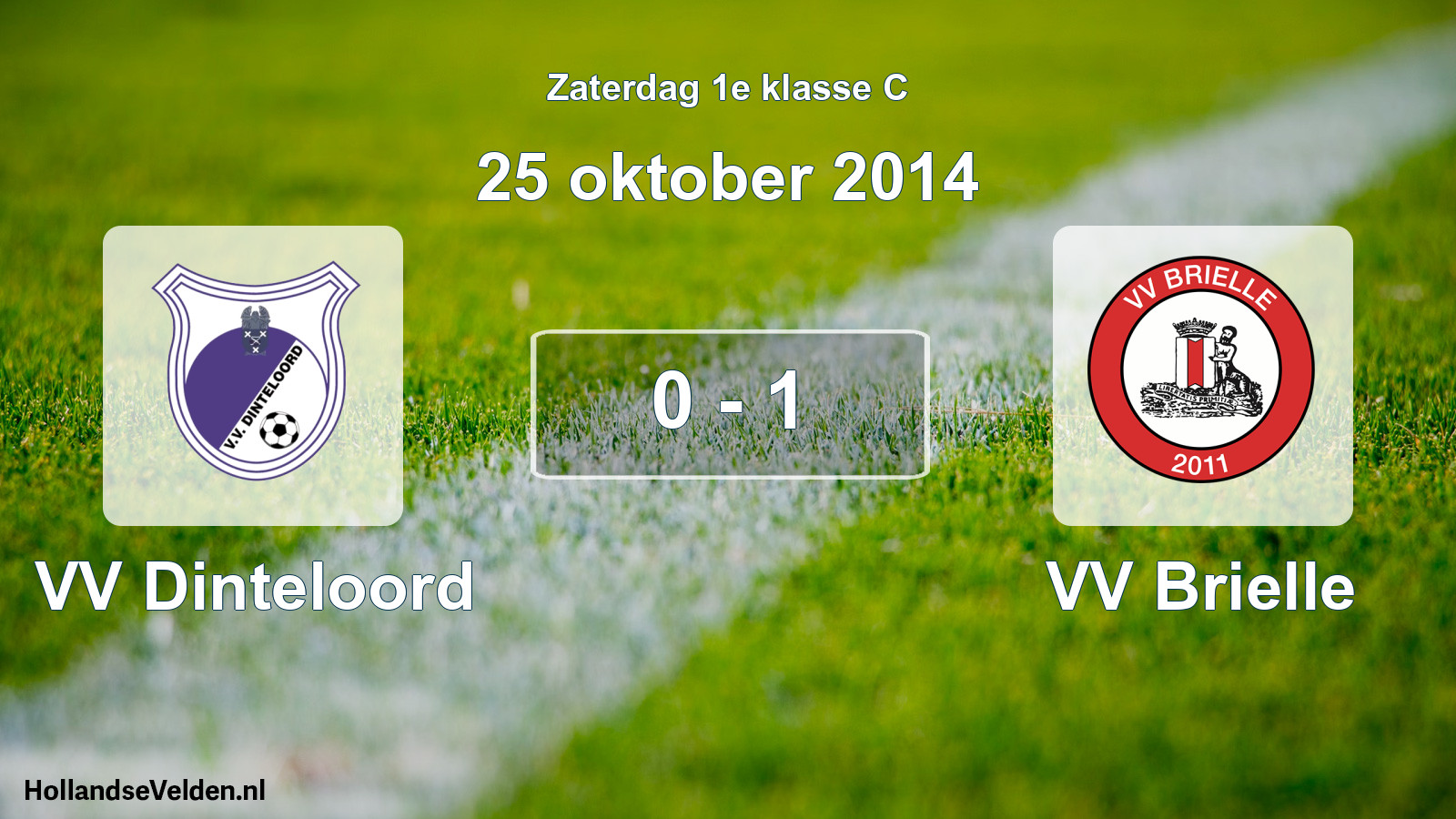 Total number of matches played: VV Dinteloord - VV Brielle 0 - 1 (25 October 2014)