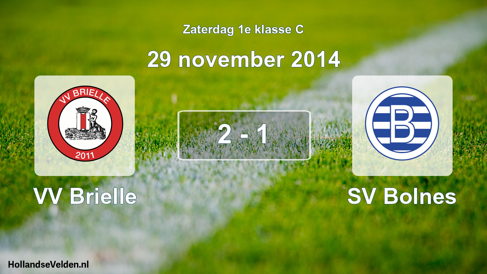 Total number of matches played: VV Brielle - SV Bolnes 2 - 1 (29 November 2014)