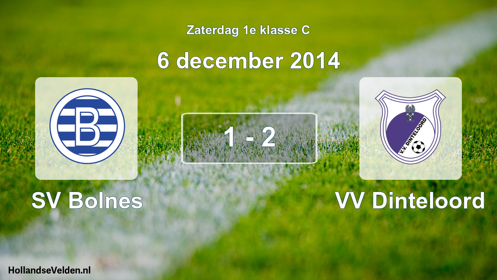 Total number of matches played: SV Bolnes - VV Dinteloord 1 - 2 (6 December 2014)