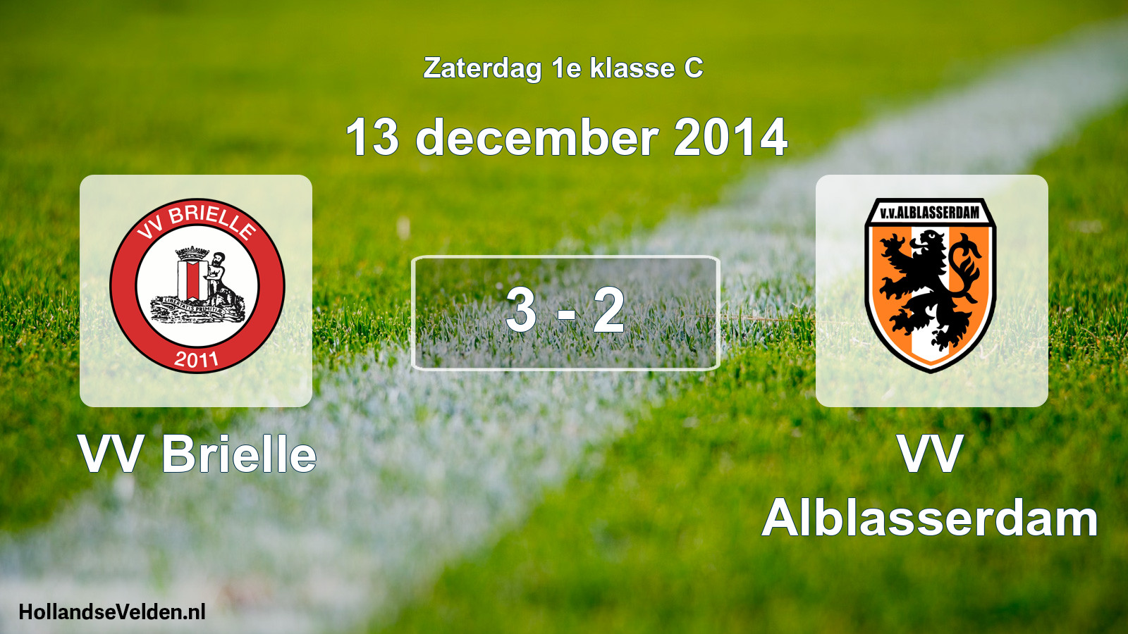 Total number of matches played: VV Brielle - VV Alblasserdam 3 - 2 (13 December 2014)