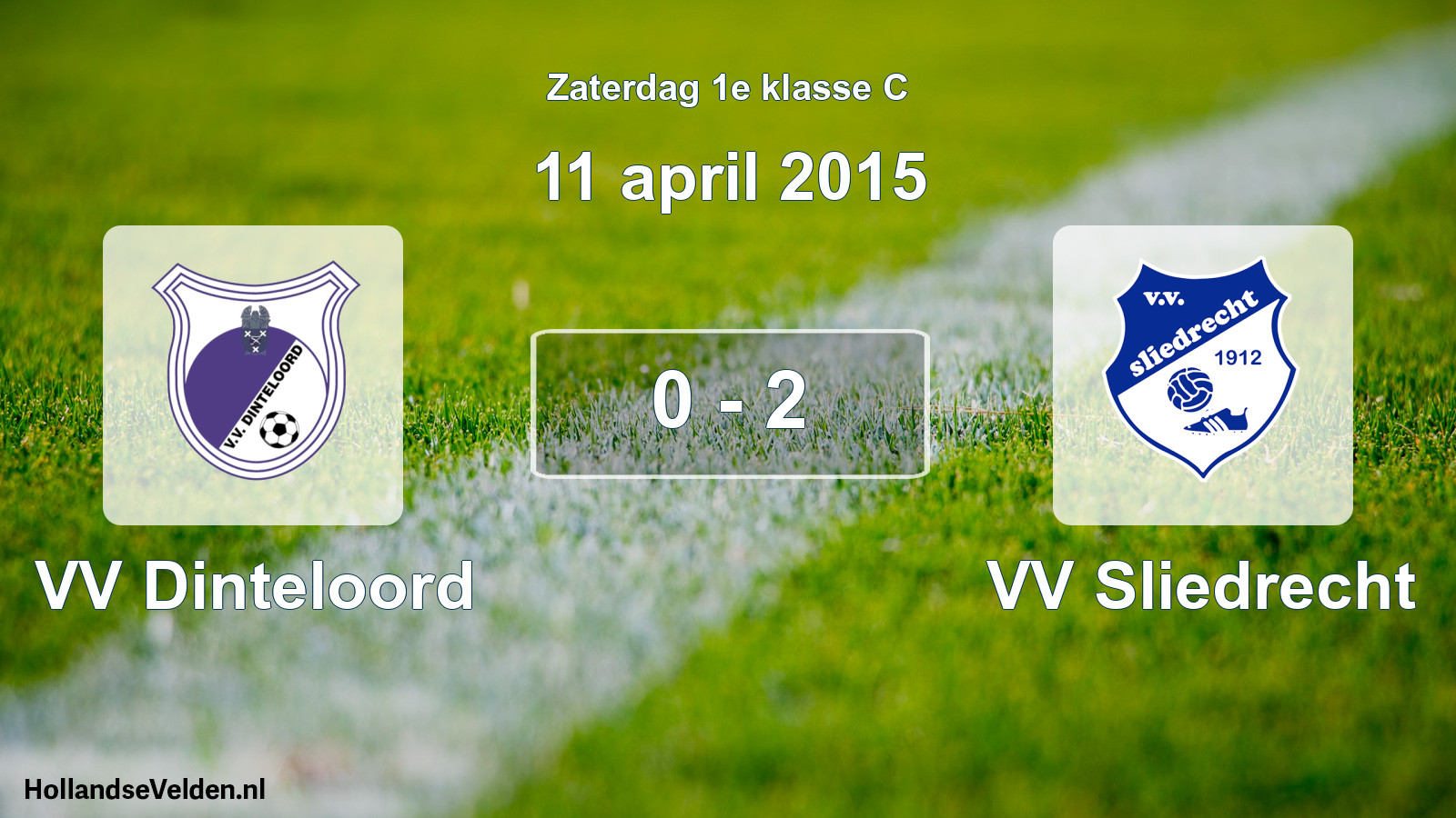 Total number of matches played: VV Dinteloord - VV Sliedrecht 0 - 2 (11 April 2015)