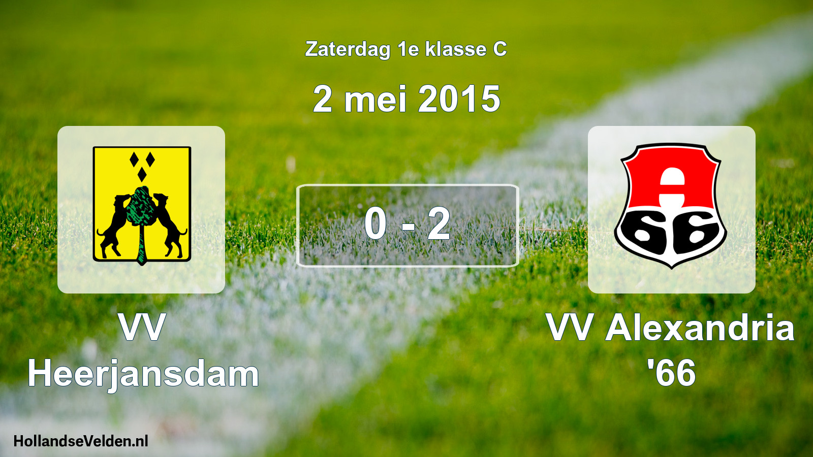 Total number of matches played: VV Heerjansdam - VV Alexandria '66 0 - 2 (2 May 2015)
