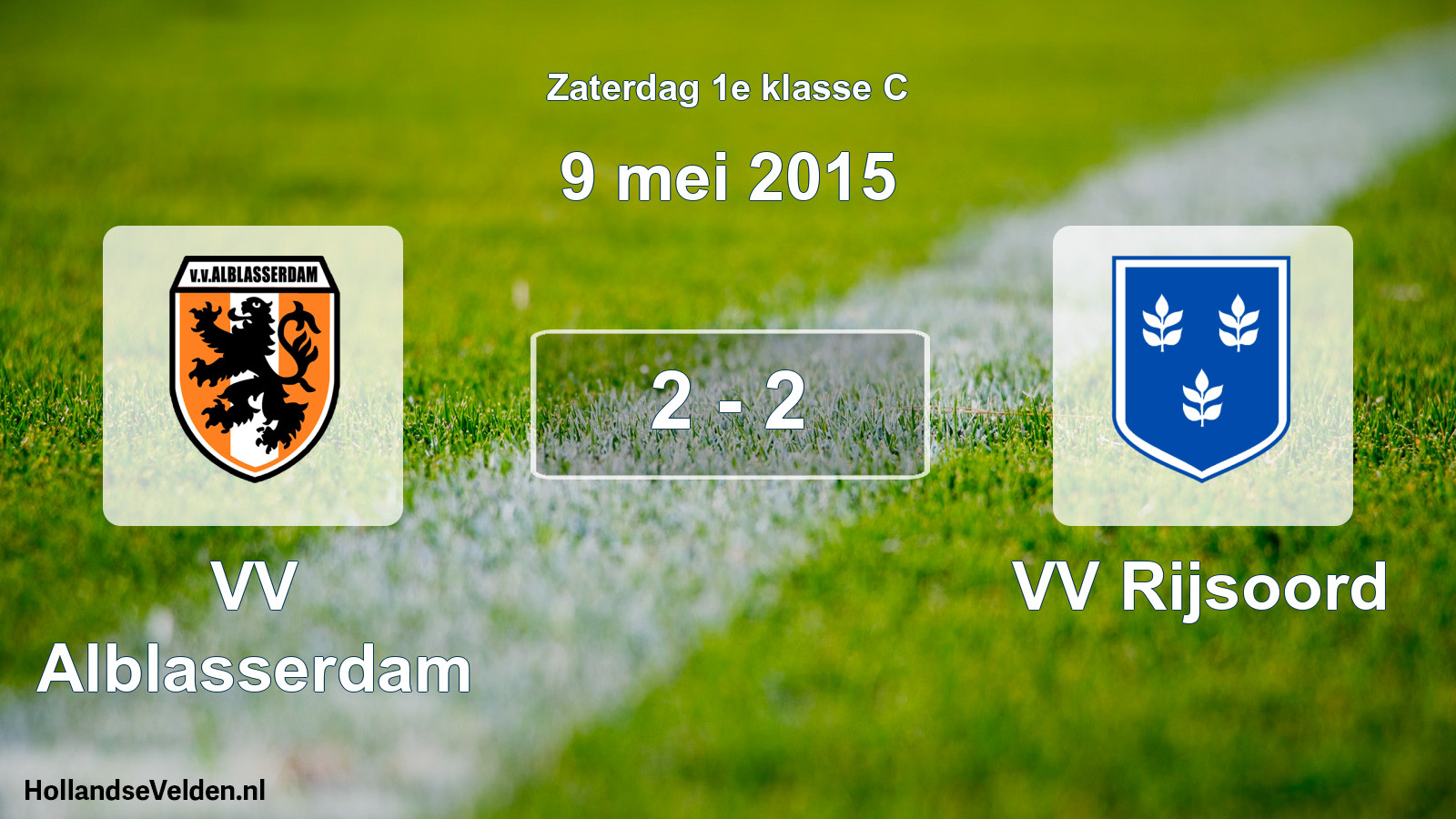Total number of matches played: VV Alblasserdam - VV Rijsoord 2 - 2 (9 May 2015)