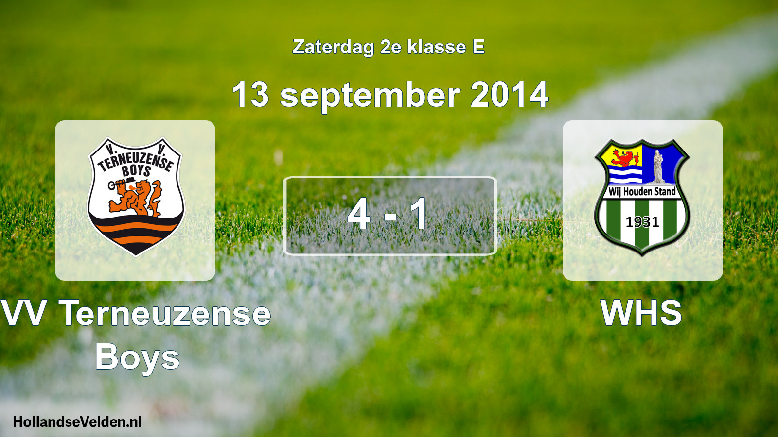 Total number of matches played: VV Terneuzense Boys - WHS 4 - 1 (13 September 2014)