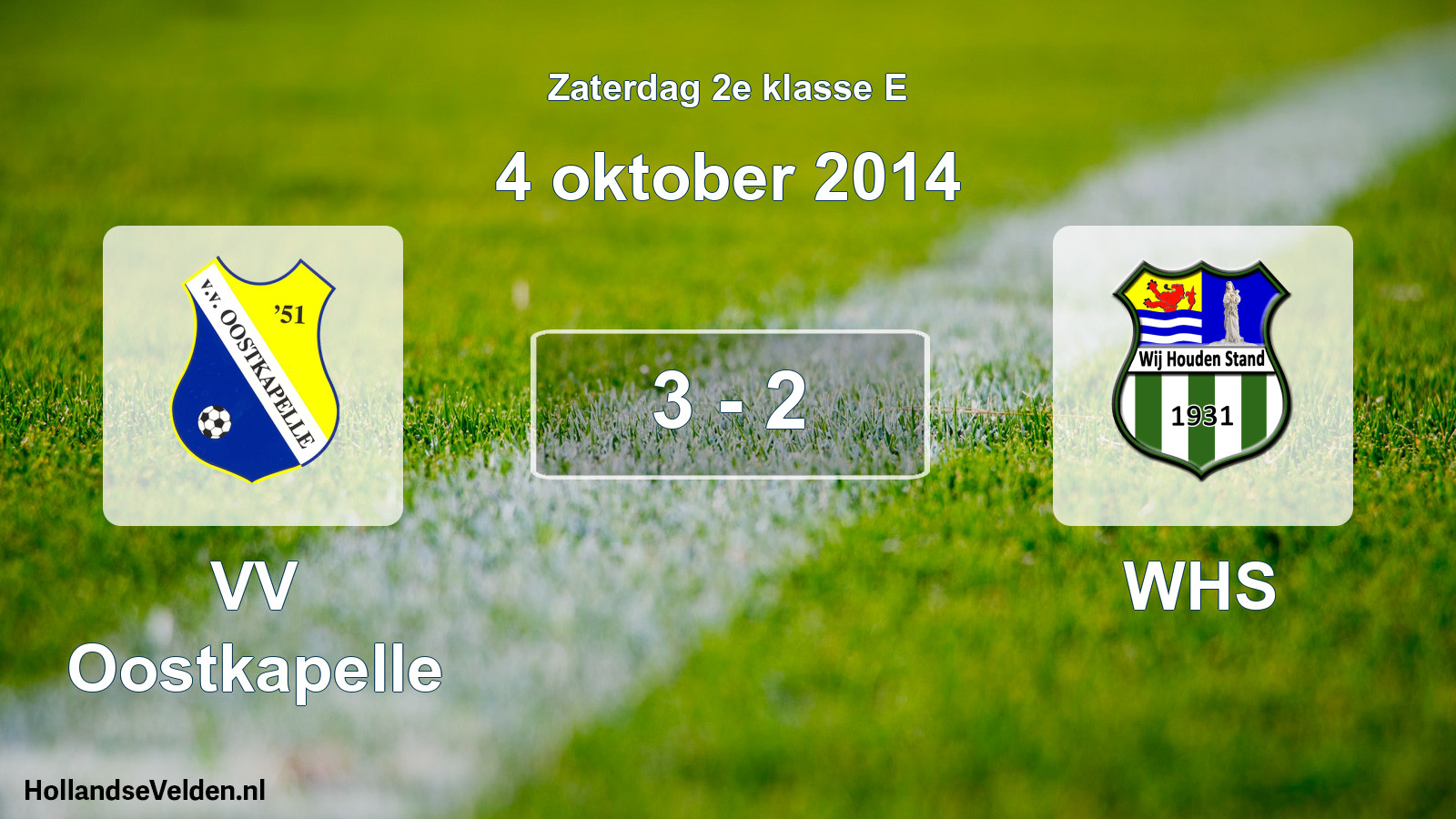 Total number of matches played: VV Oostkapelle - WHS 3 - 2 (4 October 2014)