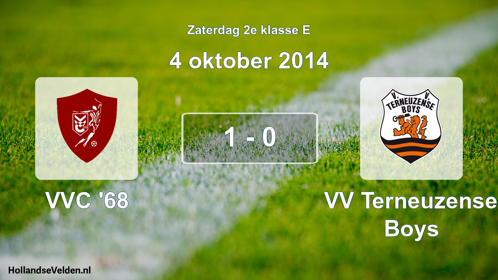Total number of matches played: VVC '68 - VV Terneuzense Boys 1 - 0 (4 October 2014)