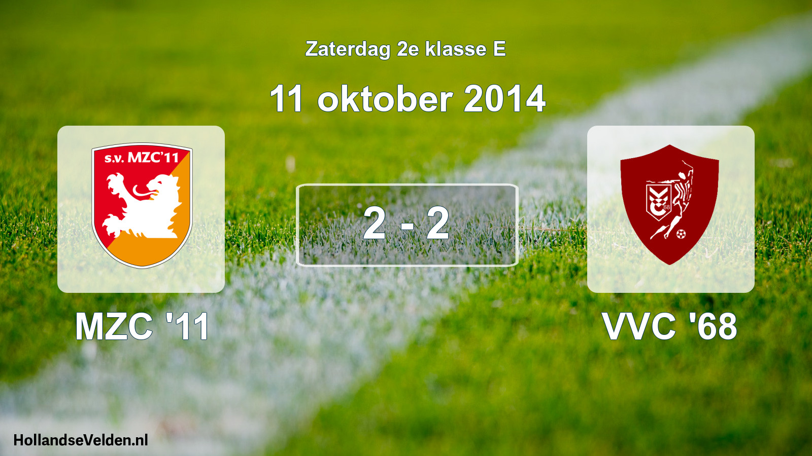 Total number of matches played: MZC '11 - VVC '68 2 - 2 (11 October 2014)