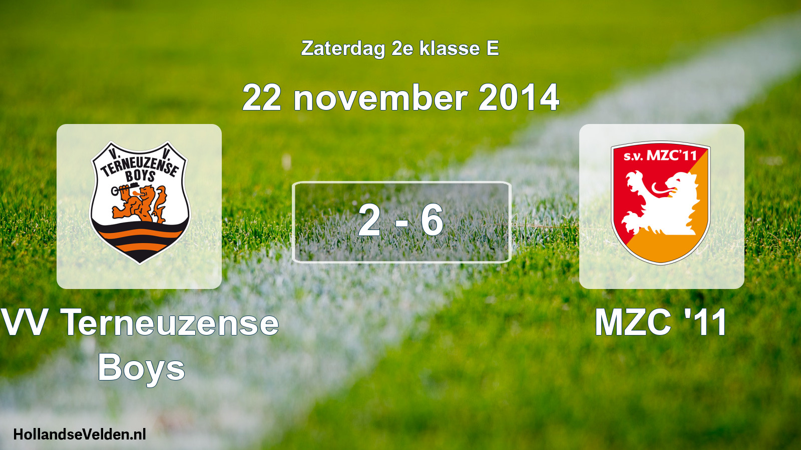 Total number of matches played: VV Terneuzense Boys - MZC '11 2 - 6 (22 November 2014)