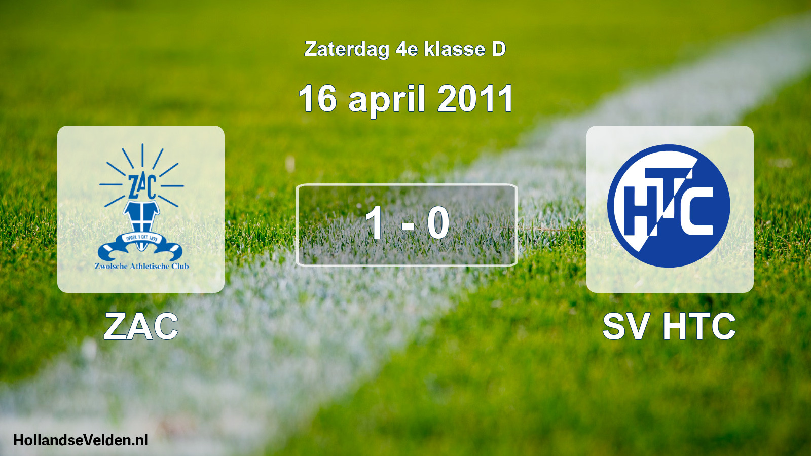 Total number of matches played: ZAC - SV HTC 1 - 0 (16 April 2011)