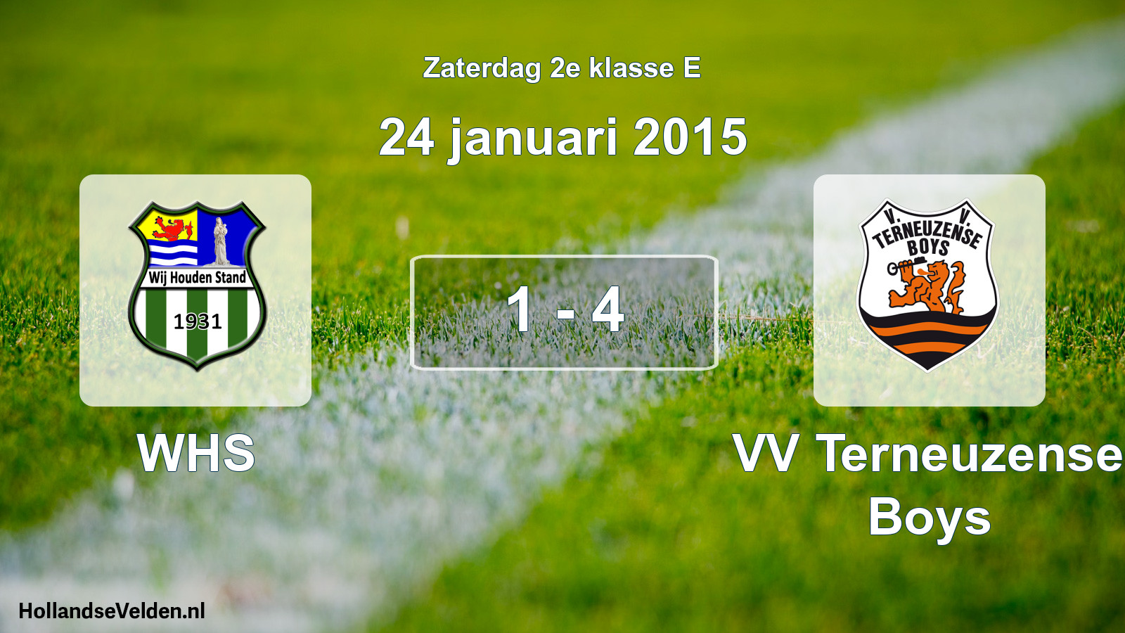 Total number of matches played: WHS - VV Terneuzense Boys 1 - 4 (24 January 2015)