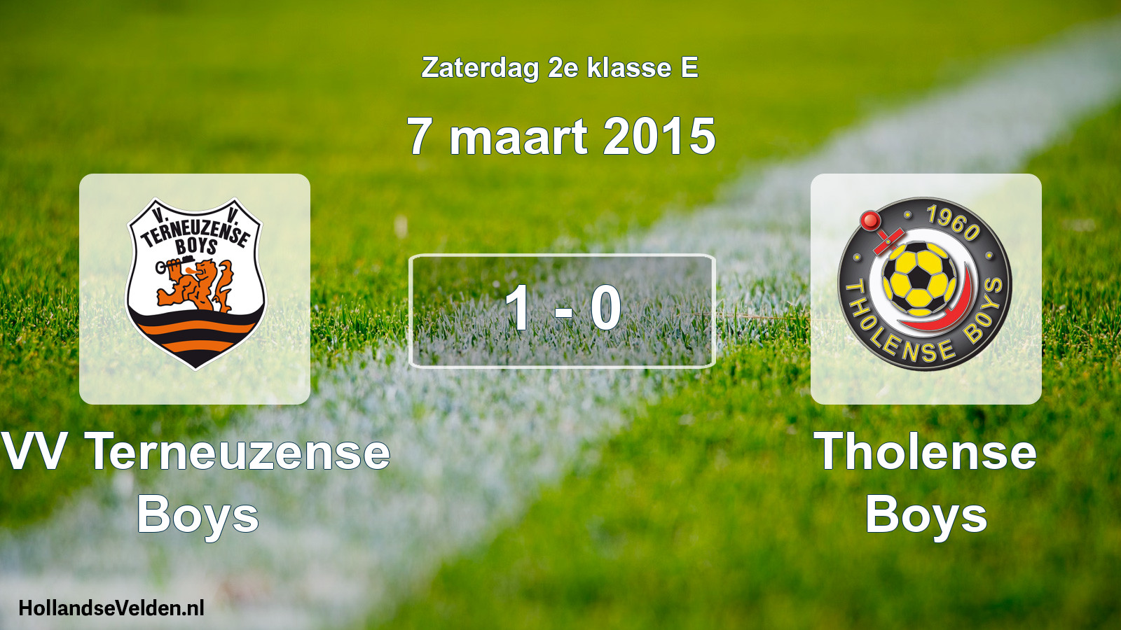 Total number of matches played: VV Terneuzense Boys - Tholense Boys 1 - 0 (7 March 2015)
