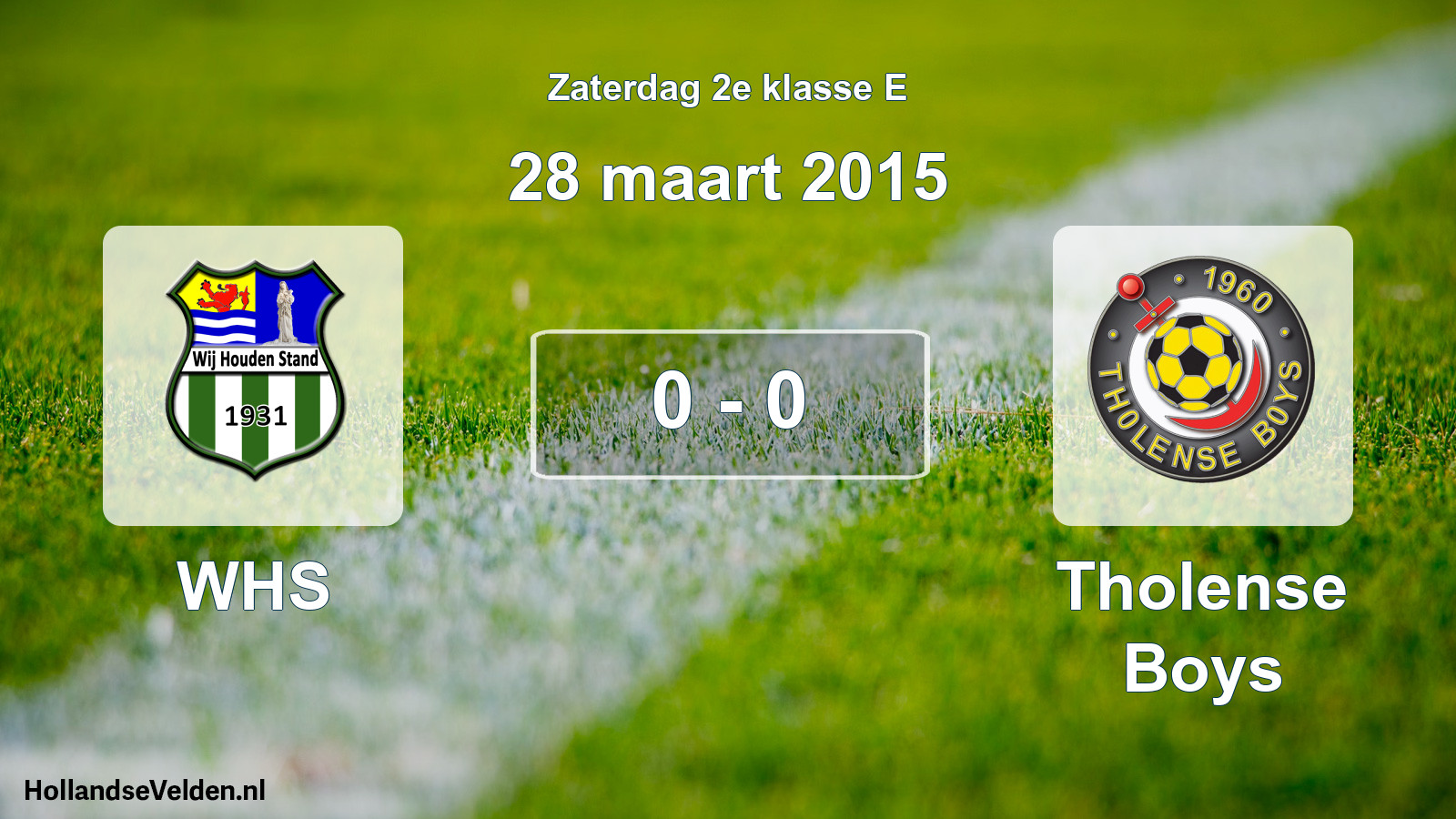 Total number of matches played: WHS - Tholense Boys 0 - 0 (28 March 2015)